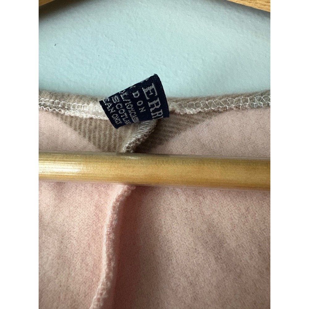 Burberry London Pink Check Merino Cashmere Fringe Poncho OS - Picture 4 of 5